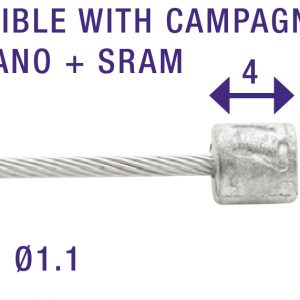 Elvedes schakel binnenk 4000mm RVS N-nippel 6472RVS-4M